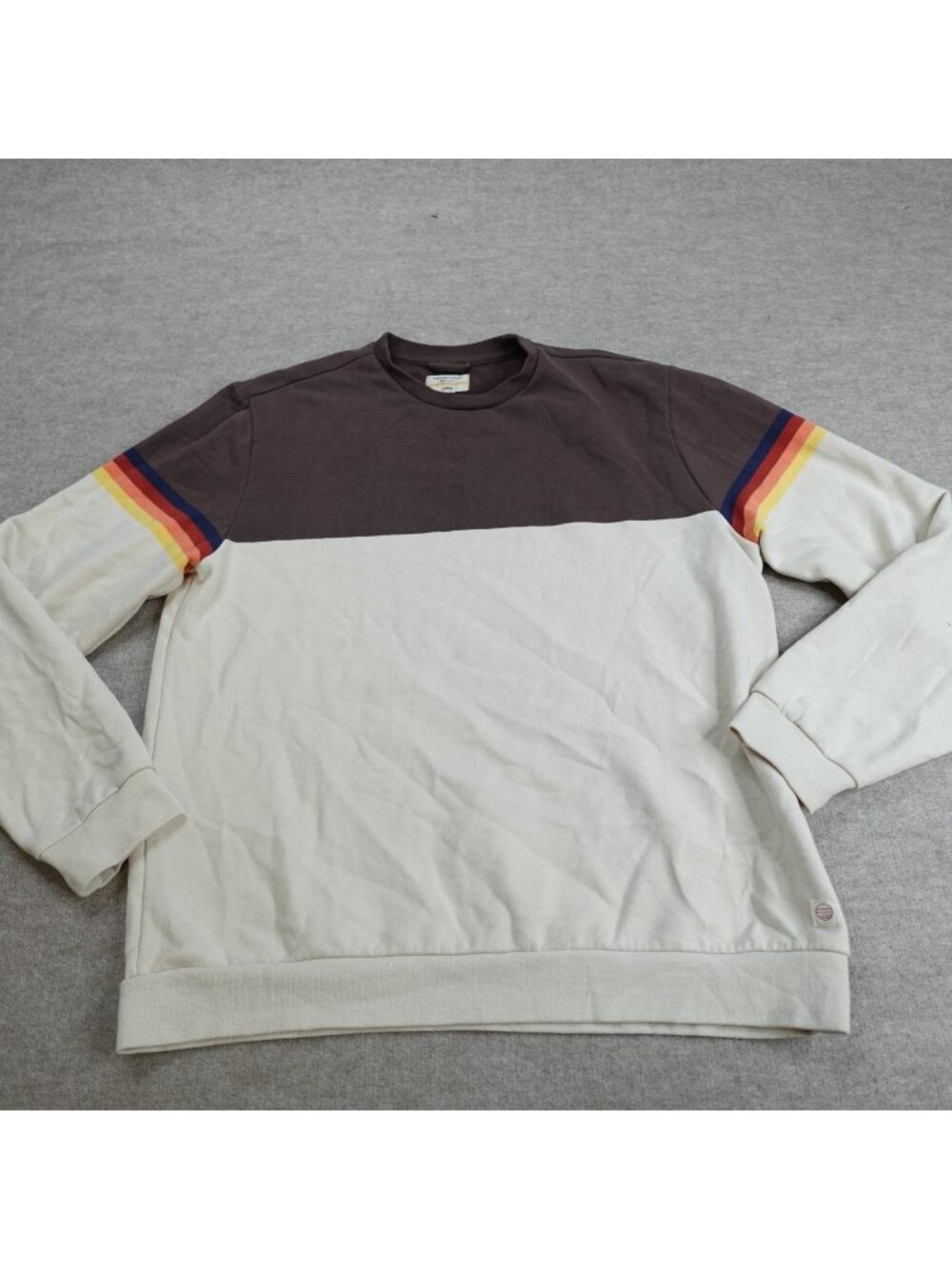 Marine Layer Mens Sweater Large Beige Brown Sweatshirt